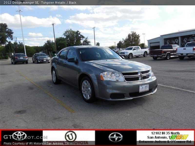 Tungsten Metallic / Black 2012 Dodge Avenger SE