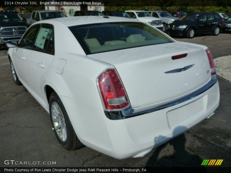 Bright White / Black/Light Frost Beige 2014 Chrysler 300