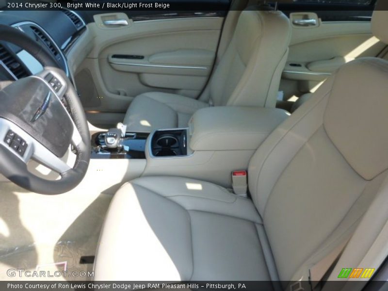Bright White / Black/Light Frost Beige 2014 Chrysler 300