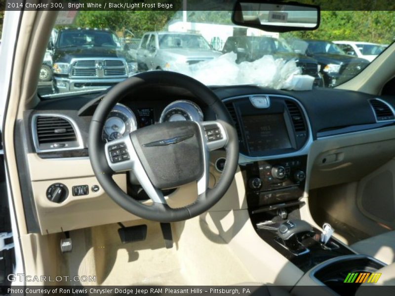 Bright White / Black/Light Frost Beige 2014 Chrysler 300