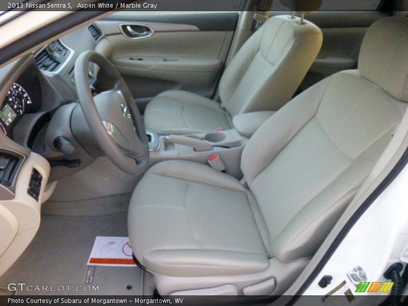 Aspen White / Marble Gray 2013 Nissan Sentra S