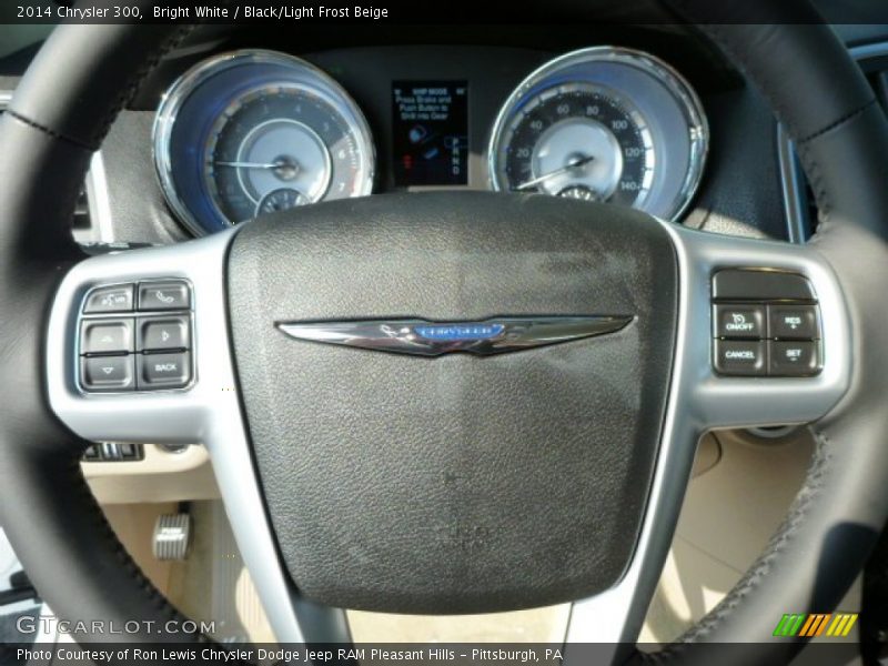 Bright White / Black/Light Frost Beige 2014 Chrysler 300