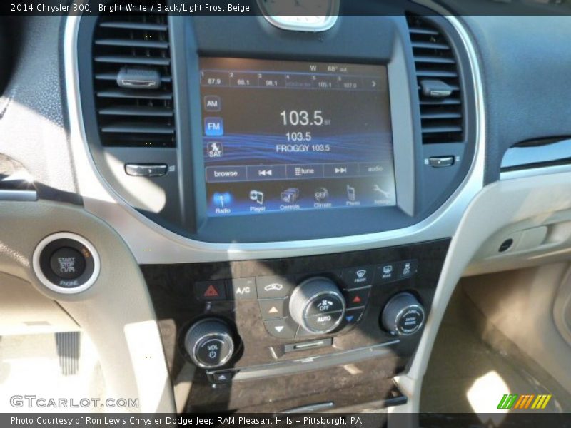 Bright White / Black/Light Frost Beige 2014 Chrysler 300