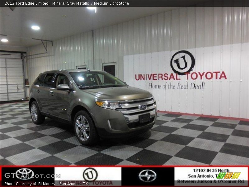 Mineral Gray Metallic / Medium Light Stone 2013 Ford Edge Limited