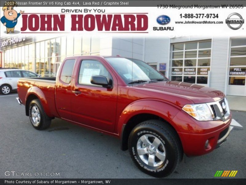 Lava Red / Graphite Steel 2013 Nissan Frontier SV V6 King Cab 4x4
