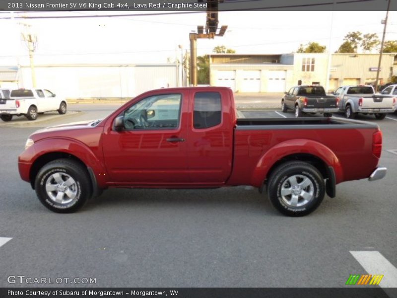 Lava Red / Graphite Steel 2013 Nissan Frontier SV V6 King Cab 4x4