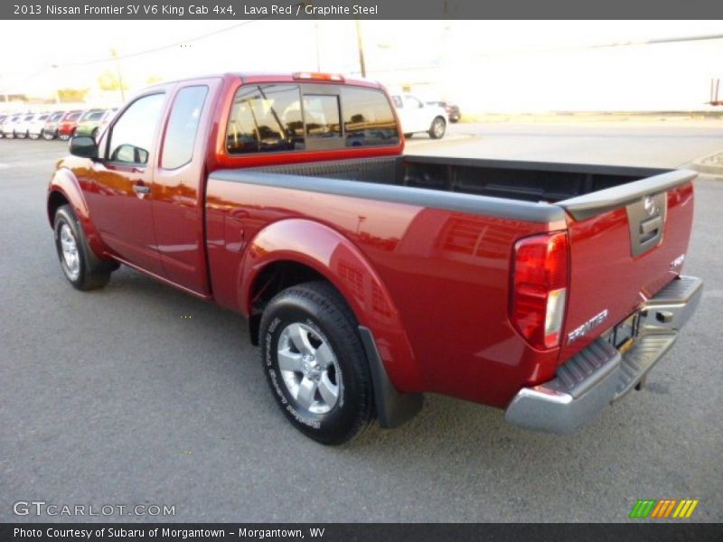 Lava Red / Graphite Steel 2013 Nissan Frontier SV V6 King Cab 4x4