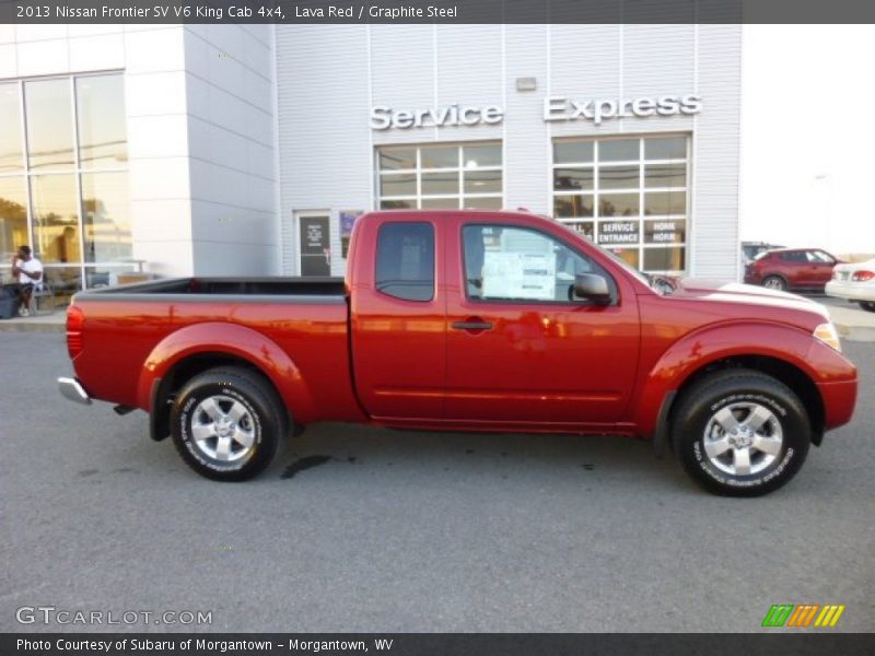 Lava Red / Graphite Steel 2013 Nissan Frontier SV V6 King Cab 4x4