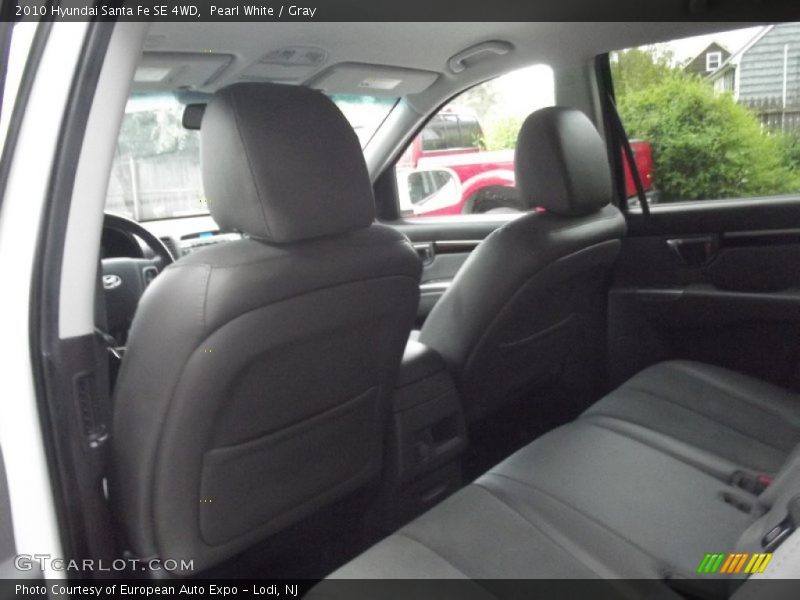 Pearl White / Gray 2010 Hyundai Santa Fe SE 4WD