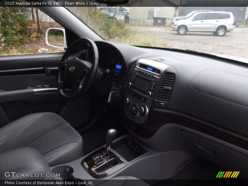 Pearl White / Gray 2010 Hyundai Santa Fe SE 4WD