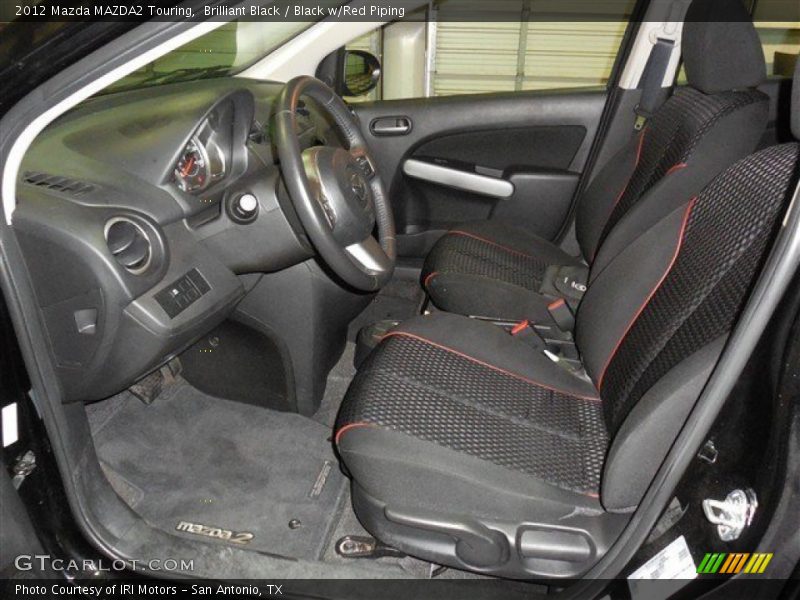  2012 MAZDA2 Touring Black w/Red Piping Interior