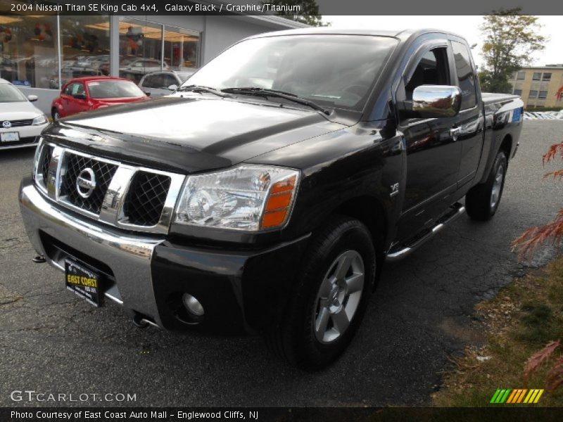 Galaxy Black / Graphite/Titanium 2004 Nissan Titan SE King Cab 4x4