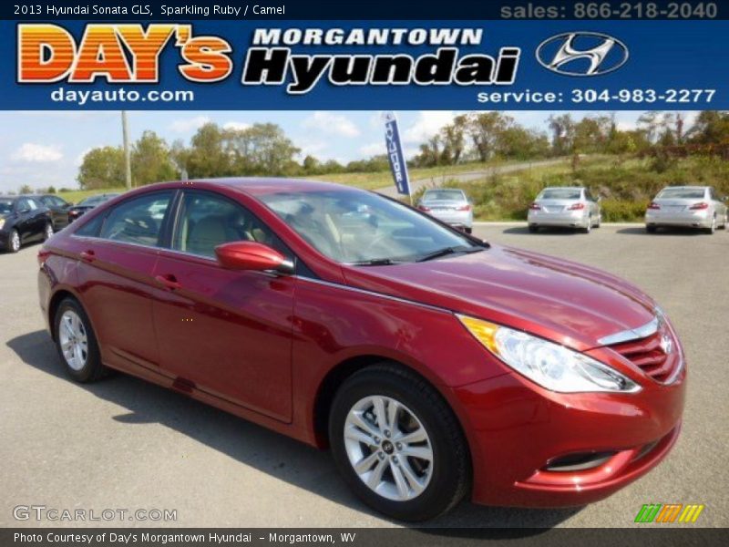 Sparkling Ruby / Camel 2013 Hyundai Sonata GLS