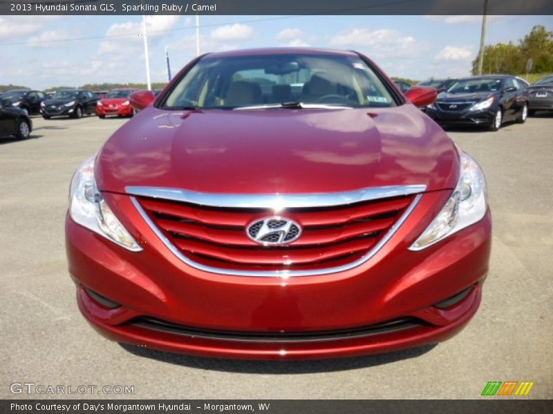 Sparkling Ruby / Camel 2013 Hyundai Sonata GLS