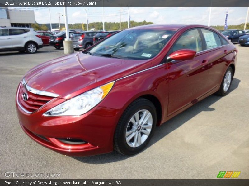 Sparkling Ruby / Camel 2013 Hyundai Sonata GLS