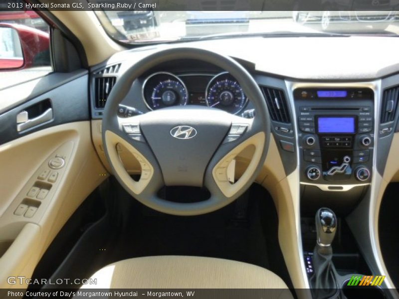 Sparkling Ruby / Camel 2013 Hyundai Sonata GLS