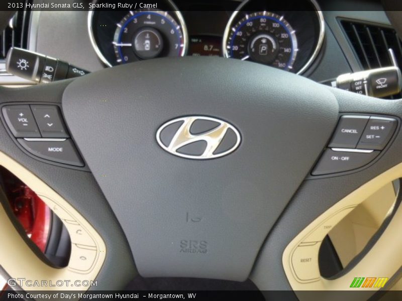 Sparkling Ruby / Camel 2013 Hyundai Sonata GLS