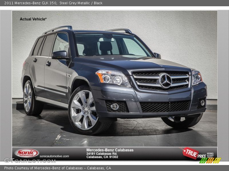 Steel Grey Metallic / Black 2011 Mercedes-Benz GLK 350
