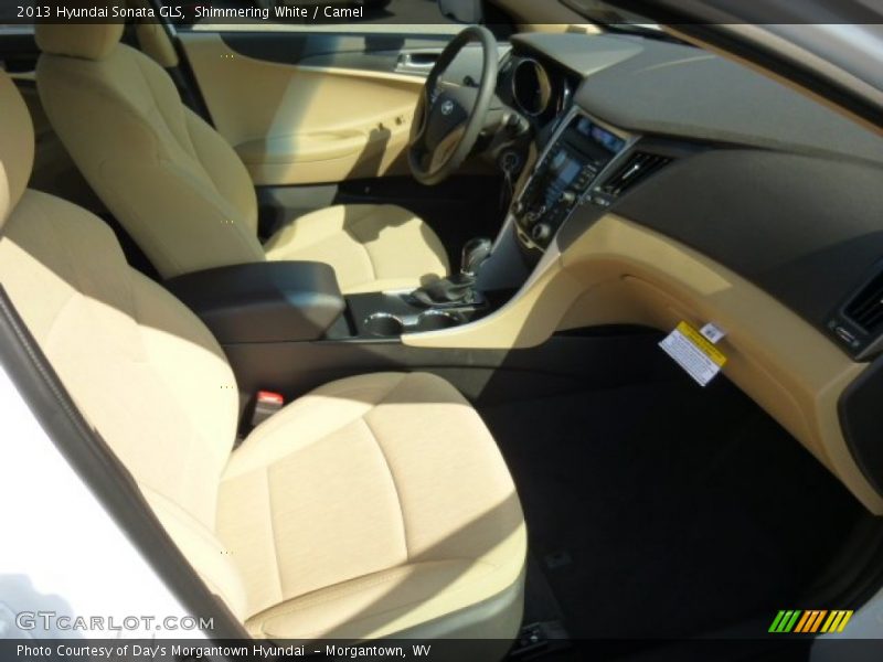 Shimmering White / Camel 2013 Hyundai Sonata GLS