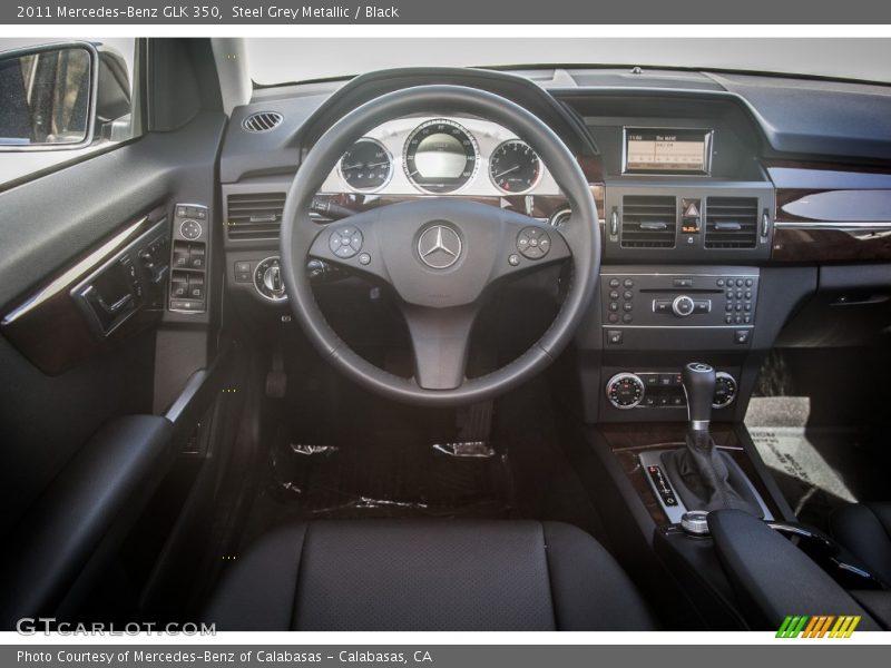 Steel Grey Metallic / Black 2011 Mercedes-Benz GLK 350