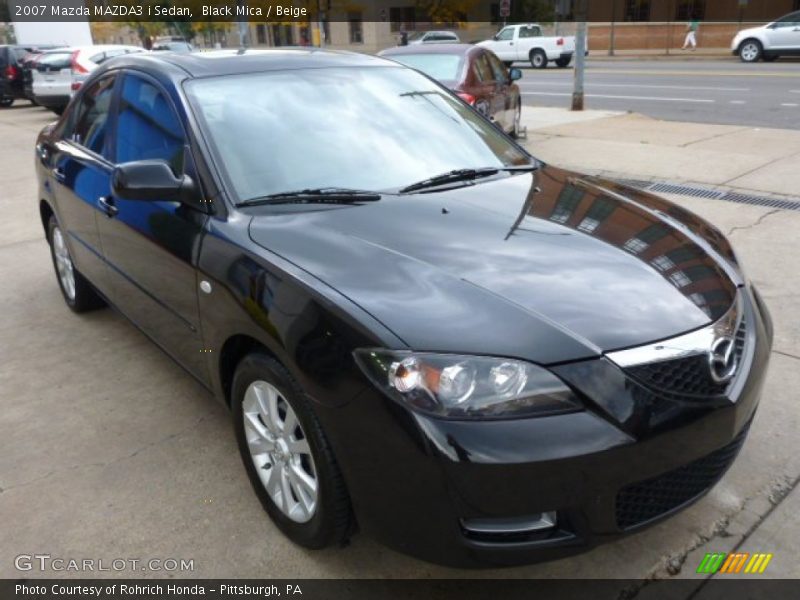 Black Mica / Beige 2007 Mazda MAZDA3 i Sedan