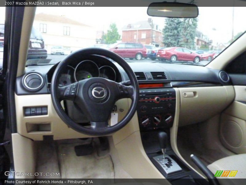 Black Mica / Beige 2007 Mazda MAZDA3 i Sedan