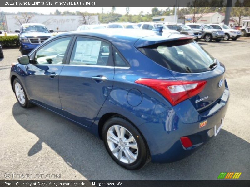 Windy Sea Blue / Beige 2013 Hyundai Elantra GT