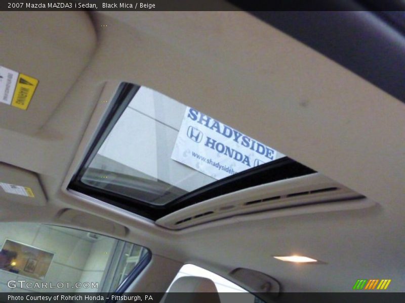 Black Mica / Beige 2007 Mazda MAZDA3 i Sedan