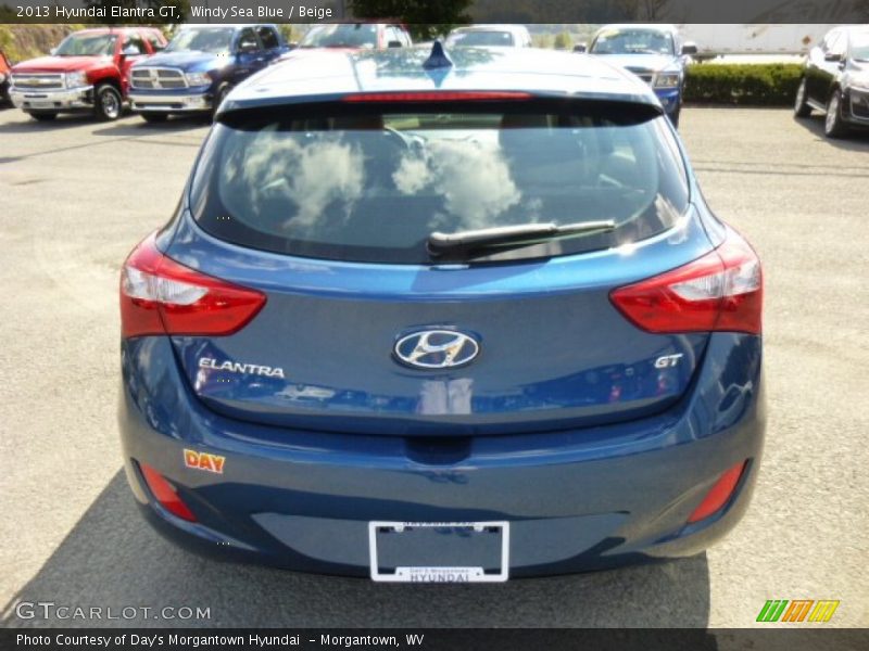 Windy Sea Blue / Beige 2013 Hyundai Elantra GT