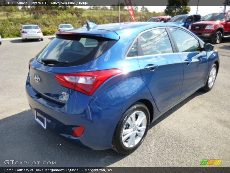 Windy Sea Blue / Beige 2013 Hyundai Elantra GT