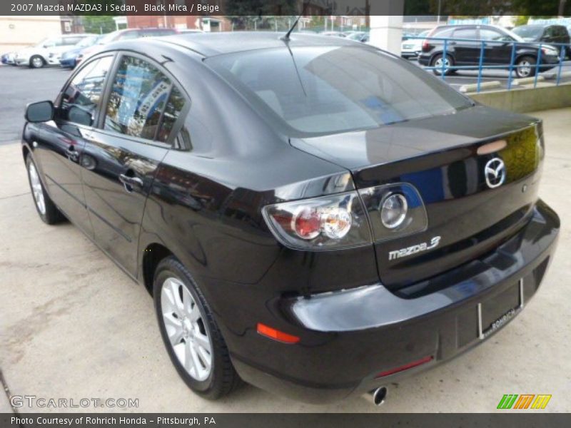 Black Mica / Beige 2007 Mazda MAZDA3 i Sedan