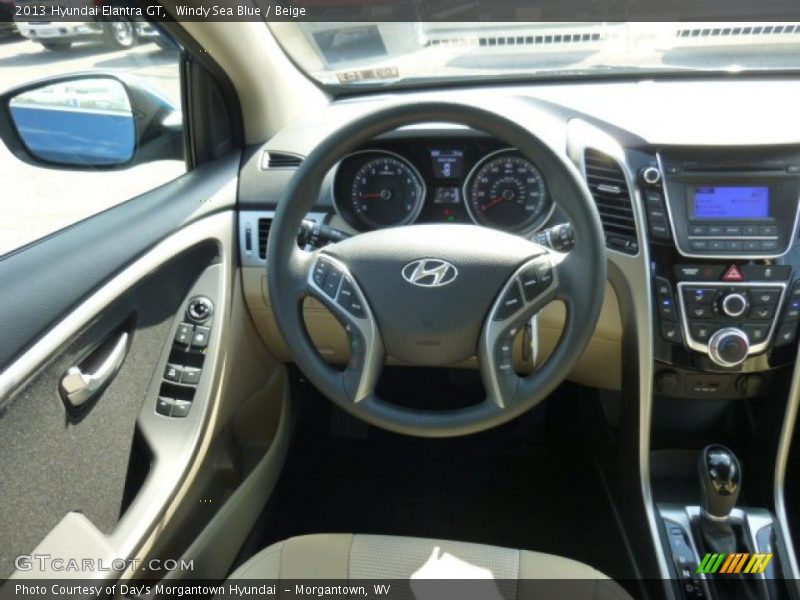 Windy Sea Blue / Beige 2013 Hyundai Elantra GT