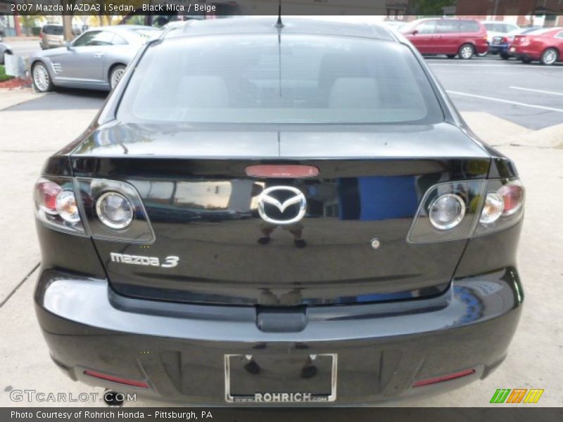 Black Mica / Beige 2007 Mazda MAZDA3 i Sedan