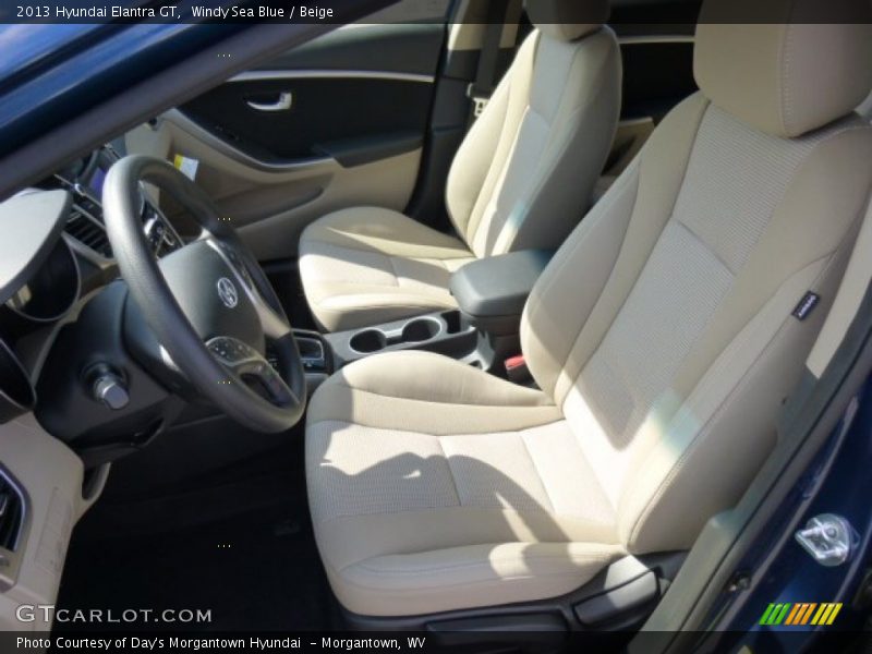 Windy Sea Blue / Beige 2013 Hyundai Elantra GT