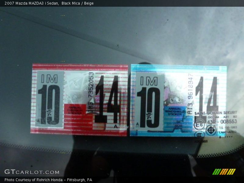 Black Mica / Beige 2007 Mazda MAZDA3 i Sedan