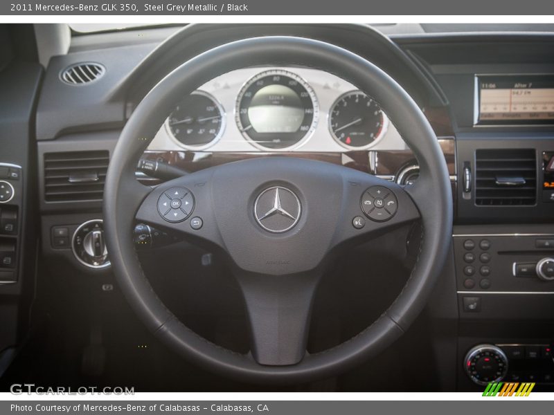 Steel Grey Metallic / Black 2011 Mercedes-Benz GLK 350