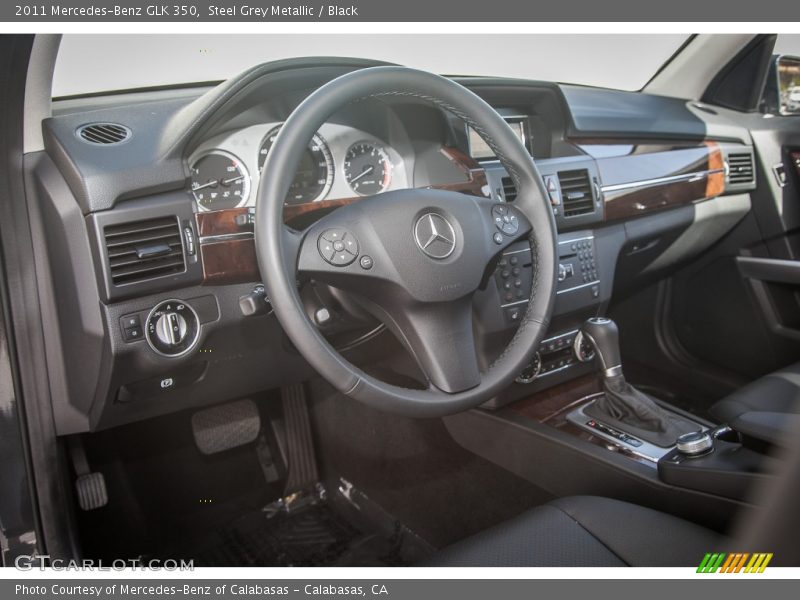 Steel Grey Metallic / Black 2011 Mercedes-Benz GLK 350