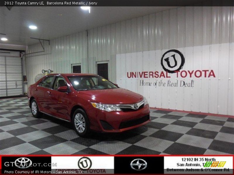 Barcelona Red Metallic / Ivory 2012 Toyota Camry LE