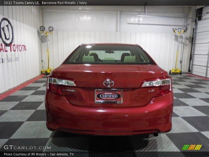 Barcelona Red Metallic / Ivory 2012 Toyota Camry LE