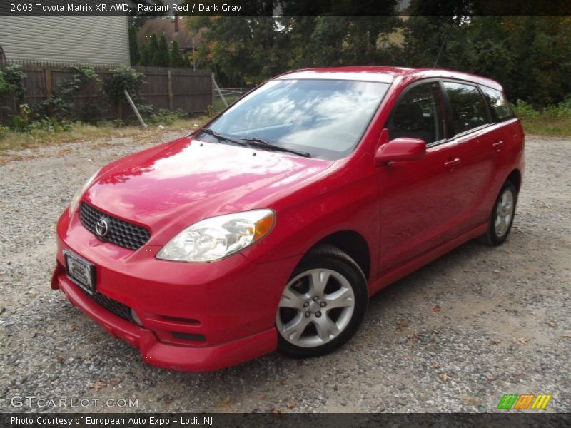 Radiant Red / Dark Gray 2003 Toyota Matrix XR AWD