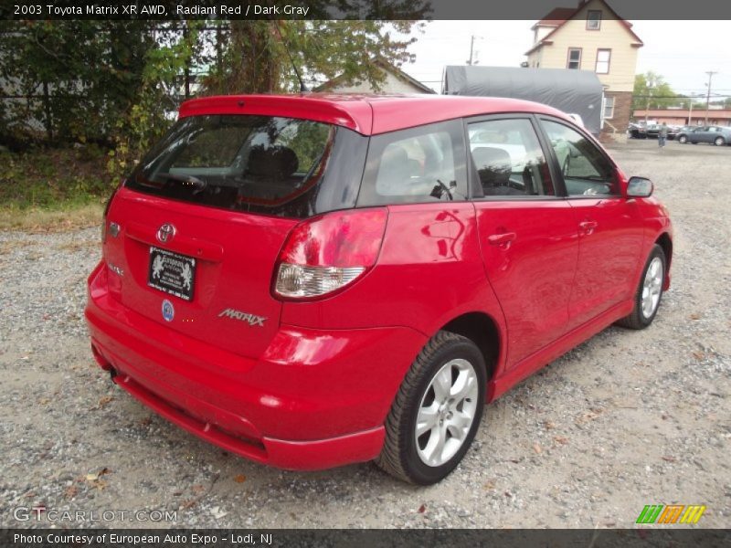 Radiant Red / Dark Gray 2003 Toyota Matrix XR AWD