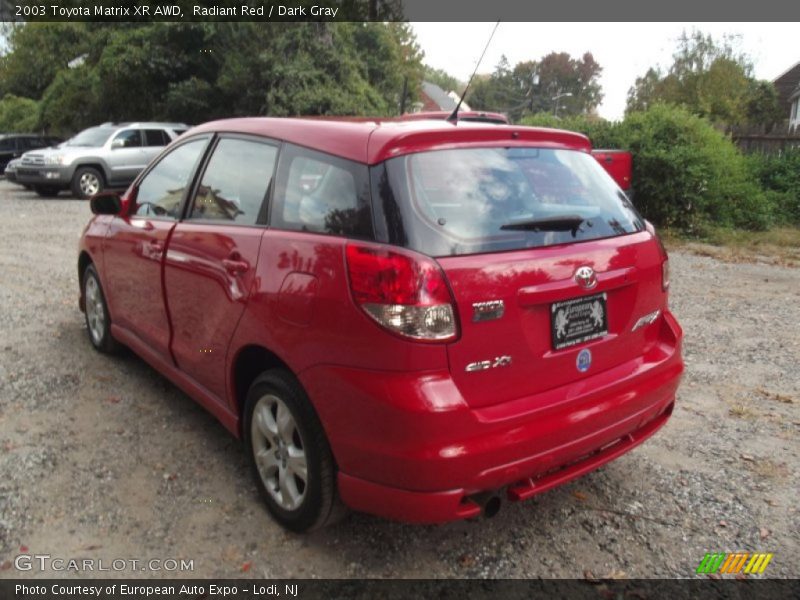 Radiant Red / Dark Gray 2003 Toyota Matrix XR AWD