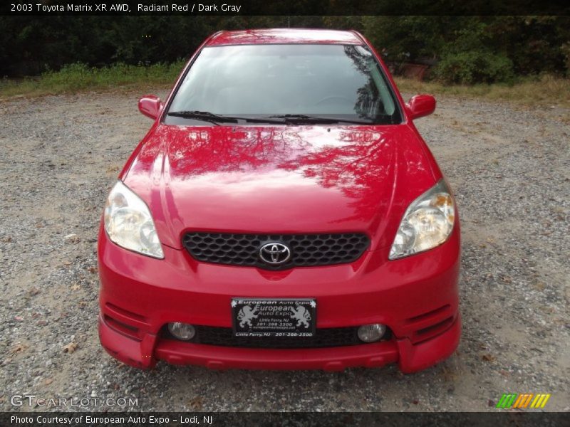 Radiant Red / Dark Gray 2003 Toyota Matrix XR AWD