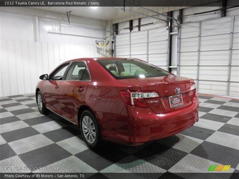 Barcelona Red Metallic / Ivory 2012 Toyota Camry LE