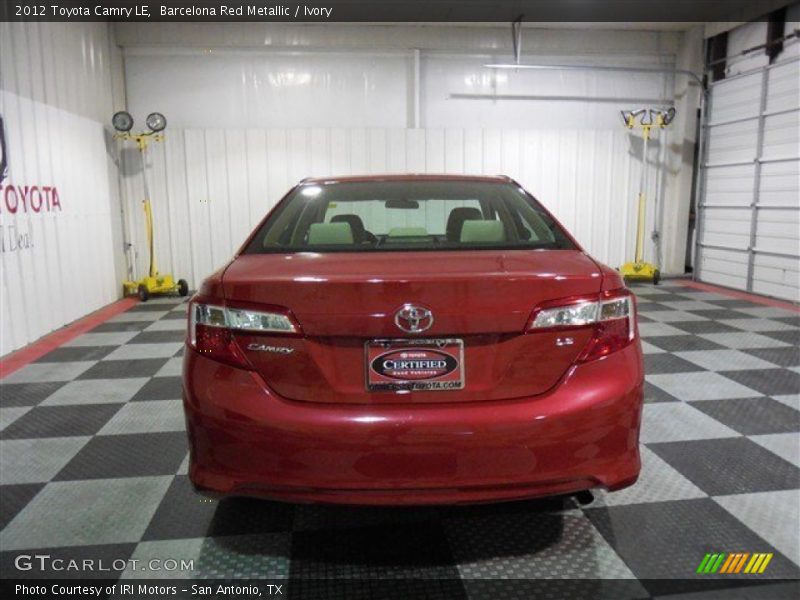 Barcelona Red Metallic / Ivory 2012 Toyota Camry LE