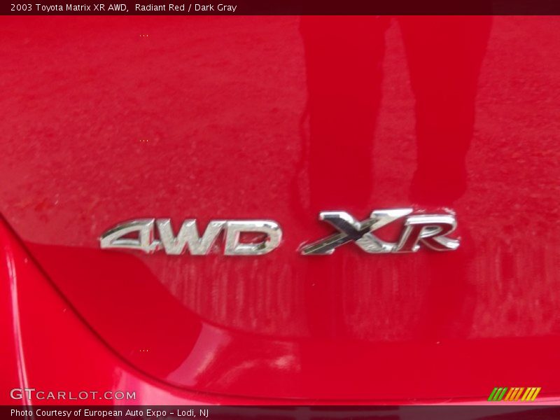 Radiant Red / Dark Gray 2003 Toyota Matrix XR AWD