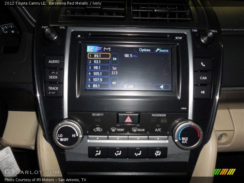 Barcelona Red Metallic / Ivory 2012 Toyota Camry LE