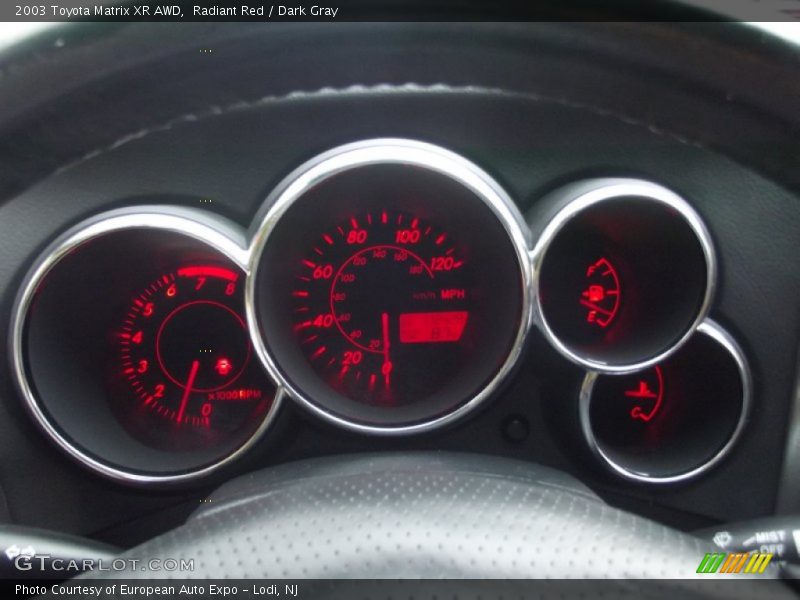Radiant Red / Dark Gray 2003 Toyota Matrix XR AWD