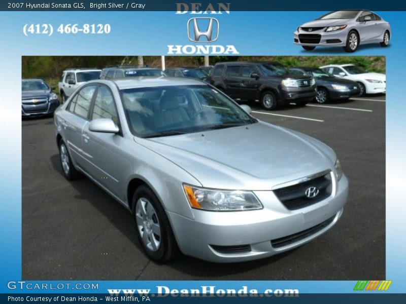 Bright Silver / Gray 2007 Hyundai Sonata GLS