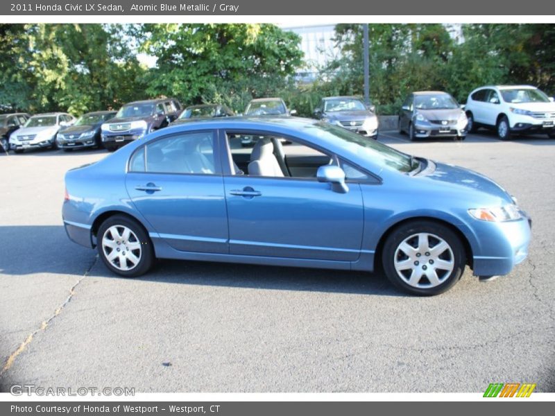 Atomic Blue Metallic / Gray 2011 Honda Civic LX Sedan